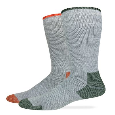 Carolina Ultimate Work Full Cushion Wool Blend Boot Socks, Orange/Green, (L) W 9-12 / M 9-13, 2 Pair