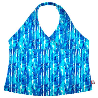 City Threads Little Girls Tankini Swimsuit for Girls Toddler Bathing Suit Rash Guard Halter Top for Beach Pool Swimwear, Water Tie-Dye, 7