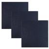3 PK Cowboy Bandanas 100% Cotton 22 x 22 inch - Plain Navy view 1