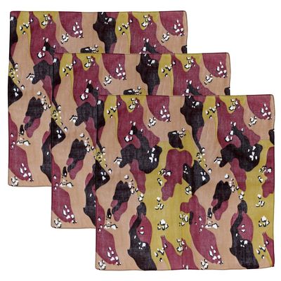 3 PK Cowboy Bandanas 100% Cotton 22 x 22 inch - Desert Army