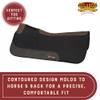 HILASON Western Wool Felt Horse Saddle Pad W/Distressed Wear Leather | for Horses view 4