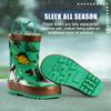 NORTY Rubber Rain Boots for Kids - Waterproof Rubber Boots Boys and Girls Solid & Printed Rainboots for Toddlers and Kids - Dinosaurs view 4