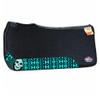 HILASON Western Wool Felt Horse Saddle Pad W/Distressed Wear Leather | for Horses view 1
