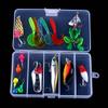 LENPABY 16PCS Hard Fishing Lure Set Assorted Bass Fishing Lure Kit Colorful Minnow Popper Crank Rattlin VIB Jointed Fishing Lure Set view 1