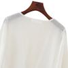 Trendy XU Elegant Long Sleeve Thin Chiffon Open Front Cardigan Cropped Solid Jacket (White) view 3