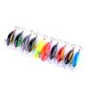 LENPABY 10Pcs Hard Plastic 3D Eyes Minnow Fishing Lures Bass CrankBait Tackle Hard Lure with Classic Treble Fishing Hooks and Flasher Fish Skin Feathers 6CM/9.6G view 3