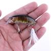 LENPABY 10Pcs Hard Plastic 3D Eyes Minnow Fishing Lures Bass CrankBait Tackle Hard Lure with Classic Treble Fishing Hooks and Flasher Fish Skin Feathers 6CM/9.6G view 4