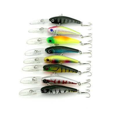 LENPABY 8PCS Fishing Lure Baits/Tackle Crankbaits Hooks Minnow Baits by Klicnow 10CM/ 7.8G