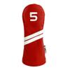 Sunfish Red and White Leather Fairway Golf Club Headcover 5 Wood view 1