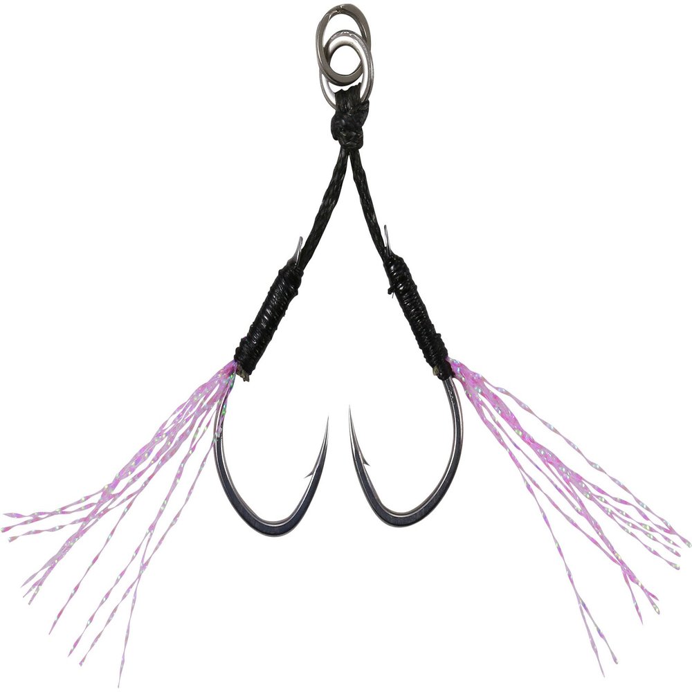 Duo Assist Hooks Drag Metal DC-WP #13, Pink Tinsel, 3 per Pack (0704)