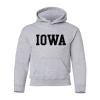 UGP Campus Apparel - YH01 - Iowa Hawkeyes Basic Block Youth Hoodie - Medium - Sport Grey view 1