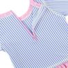 RuffleButts Girls Periwinkle Seersucker Long Sleeve Rash Guard Bikini - 7 view 4