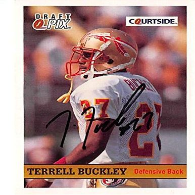 Autograph Warehouse 443904 Florida State Seminoles 1992 Courtside Draft Pix 100 Terrell Buckley Autographed Football Card