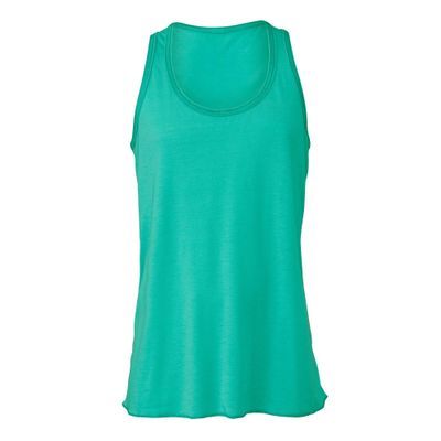 Bella + Canvas Youth Flowy Racerback Tank (S) (Teal)