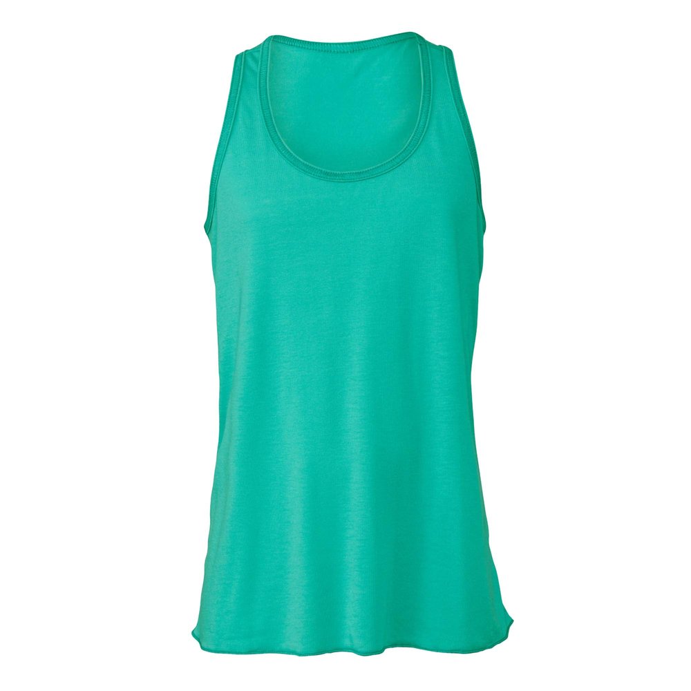 Bella + Canvas Youth Flowy Racerback Tank (S) (Teal)