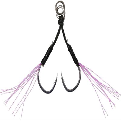Duo Assist Hooks Drag Metal DC-WP #8, Pink Tinsel, 3 per Pack (0681)