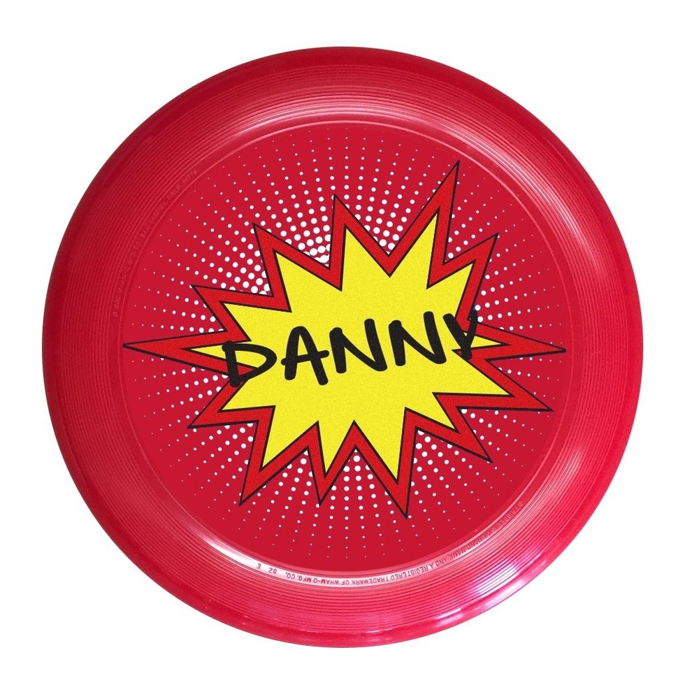 Infusion Wham-O Custom Name Burst Design Ultimate Frisbee Disc - 175g, Red