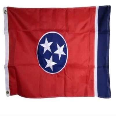 Moon 2x3 Embroidered State of Tennessee TN 210D Sewn Nylon Flag 2x3 - Vivid Color and UV Fade Resistant - Prime Outside Garden Home Decor