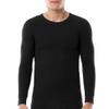 Fruit of the Loom Men's Classic Midweight Waffle Thermal Underwear Crew Top (1 & 2 Packs), Light Grey Heather/Black Soot (2 Pack), Large view 2