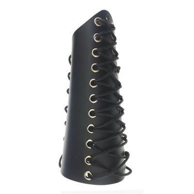 SHARROW Arrcher Arm Guard Shooting Protective Gear Safe Arm Guard Leather Arm Protector (Black)
