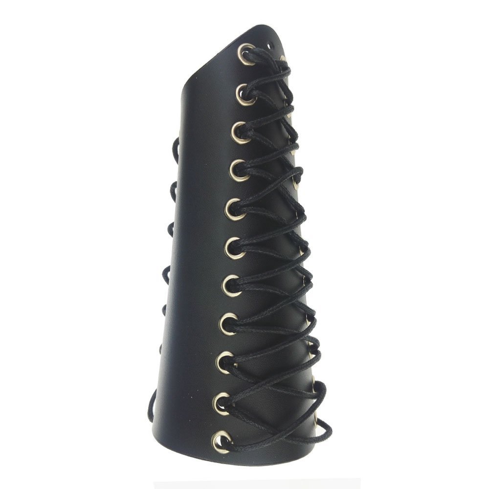 SHARROW Arrcher Arm Guard Shooting Protective Gear Safe Arm Guard Leather Arm Protector (Black)
