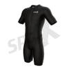 Sparx Men Triathlon Suit Short Sleeve Aero Tri Suit (Black/Black, Small) view 2