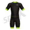Sparx Men Triathlon Suit Short Sleeve Aero Tri Suit (Black/Green, Medium) view 3