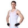 Bakerdani Mens Slimming Body Shaper with Zipper Compression Shirt Slim Shapewear White view 1