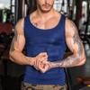 Bakerdani Mens Slimming Body Shaper Vest Shirt Abs Abdomen Slim Shapewear Blue view 2