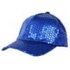 Bluelans Glitter Sequins Baseball Caps Snapback Hats Adjustable Fancy Dress Party Dance Hats for Unisex Mens Womens (Sapphire Blue) view 1