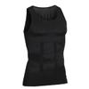 Bakerdani Mens Slimming Body Shaper Vest Shirt Abs Abdomen Slim Shapewear Black view 1