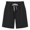 Fuwenni Women's Shorts for Summer Elastic Waist Casual Knee Length Bermuda Shorts with Drawstring Black US 6-8/Asia 2XL view 1