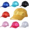 Bluelans Glitter Sequins Baseball Caps Snapback Hats Adjustable Fancy Dress Party Dance Hats for Unisex Mens Womens (Red) view 2
