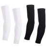 Arm Sleeves For Women Men (2 pair) Cycling Armwarmers Summer UV Sun Protection Black + White XXL view 1