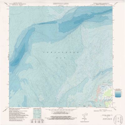 YellowMaps Nandua Creek VA topo map, 1:24000 Scale, 7.5 X 7.5 Minute, Historical, 1968, Updated 1987, 28.1 x 21.8 in - Tyvek