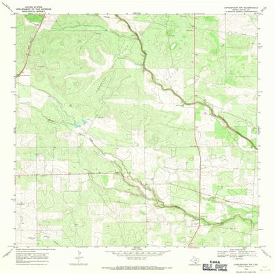 YellowMaps Concepcion NW TX topo map, 1:24000 Scale, 7.5 X 7.5 Minute, Historical, 1968, Updated 1971, 26.9 x 23 in - Tyvek