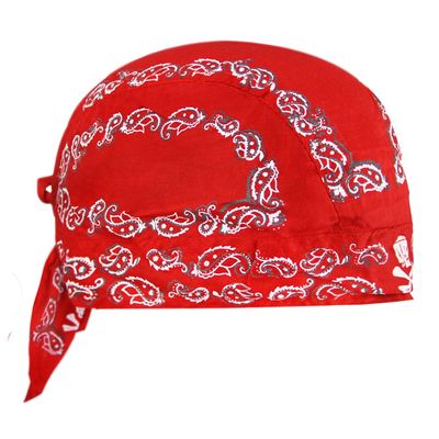 Skull Cap Cycling Helmet Liner Head Wrap Scarf Pirate Hat Bandana Running Beanie Red