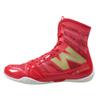 Wesing Unisex Pro Kickboxing Footwears Training Shoes High-top Ankle Boxing Shoes Red view 3