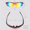 Runworld Polarized Sports Sunglasses UV400 Protection Cycling Glasses with 5 Interchangeable Lenses for Cycling, Baseball,Fishing, Ski Running,Golf (Blue) view 2