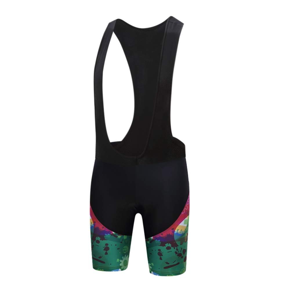 Cycling Bib Shorts Women Bike Bicycle Bib Short with 3D Gel Pad Green M