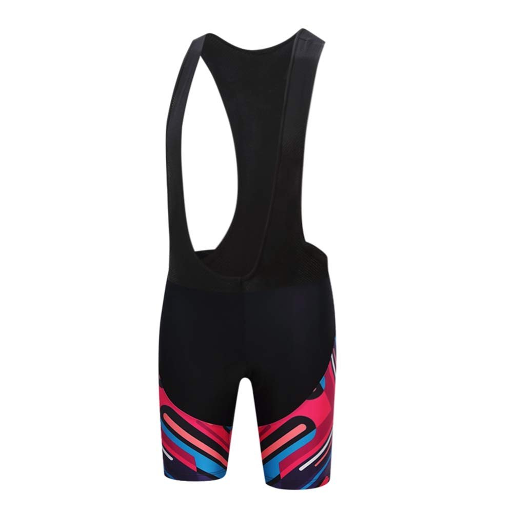 Cycling Bib Shorts Women Bike Bicycle Bib Short with 3D Gel Pad Rose L