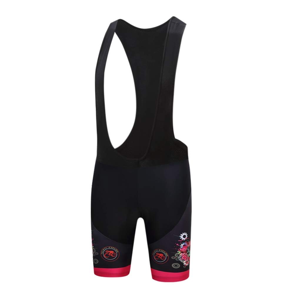 Cycling Bib Shorts Women Bike Bicycle Bib Short with 3D Gel Pad red L