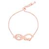 MANZHEN Adjustable Infinity Symbol Paw Print Custom Name Bracelet (Rose Gold) view 1