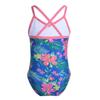 FEESHOW Toddler Girls One Piece Polka Dot Swimsuit Swimwear Bathing Suit Blue Floral 5-6 view 2