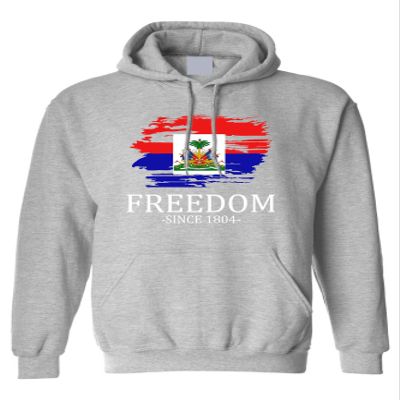 ALLNTRENDS Adult Hoodie Haiti Freedom Since 1804 Haitian Top Love Haiti Gift (L, Sporty Grey)
