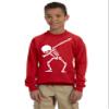 ALLNTRENDS Kids Youth Sweatshirt Dabbing Skeleton Cool Hip Hop Dab Skull Gift (S, Red) view 1