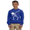 ALLNTRENDS Kids Youth Sweatshirt Dabbing Skeleton Cool Hip Hop Dab Skull Gift (S, Royal Blue) view 1