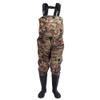 UNISTRENGH Cleated Fishing Hunting Waders for Men with Boots 2-Ply Nylon/PVC Waterproof Bootfoot Chest Wader (Camouflage, #5.5) view 1