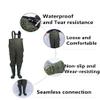 UNISTRENGH Cleated Fishing Hunting Waders for Men with Boots 2-Ply Nylon/PVC Waterproof Bootfoot Chest Wader (Army Green, #5.5) view 2