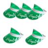 Yuanhe Green Poker Casino Visor - 5 Pack Las Vegas Dealer Costume Hat view 1